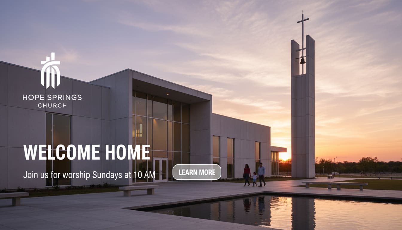 modern church website